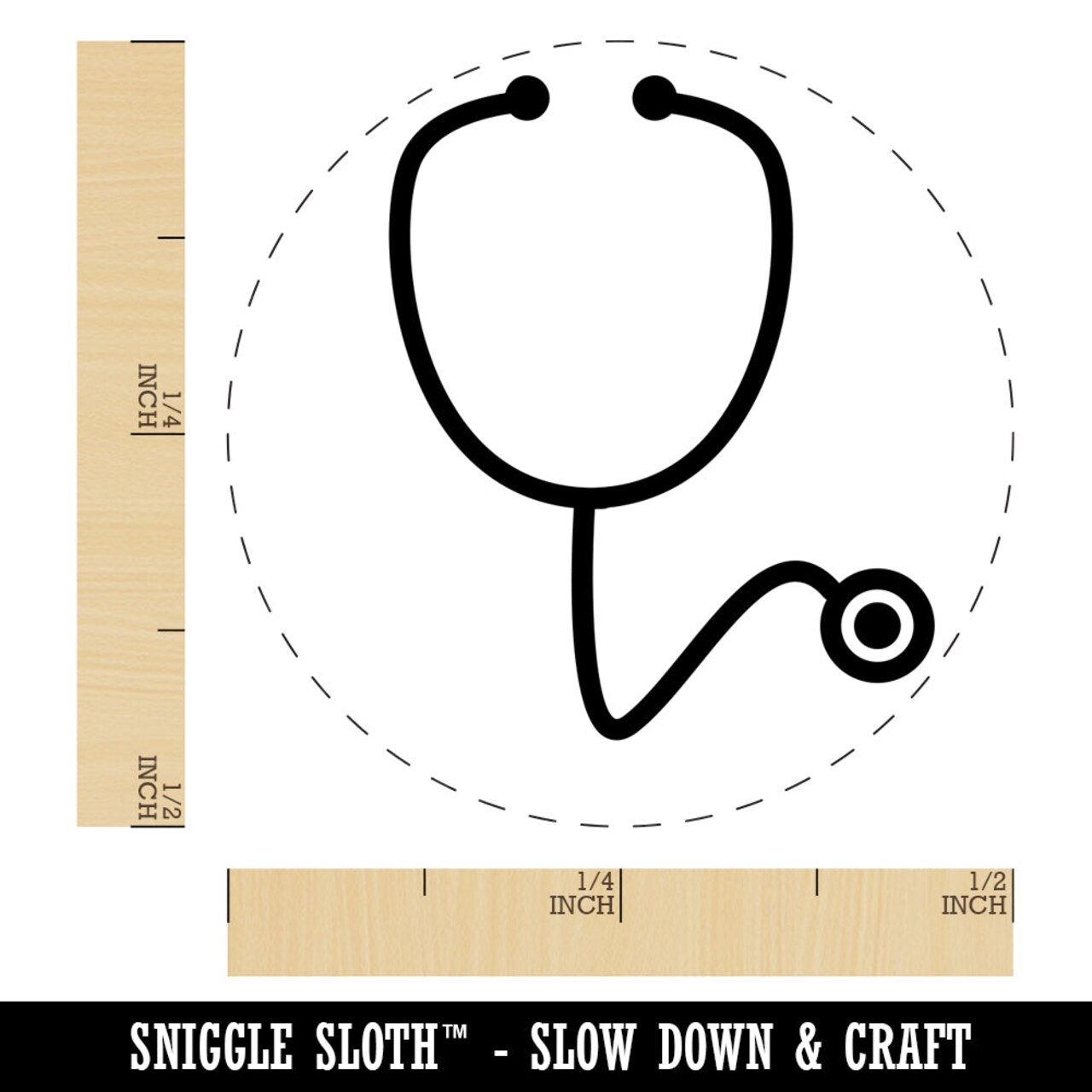 Stethoscope Medical Doctor Nurse Self-Inking Rubber Stamp for Stamping Crafting Planners